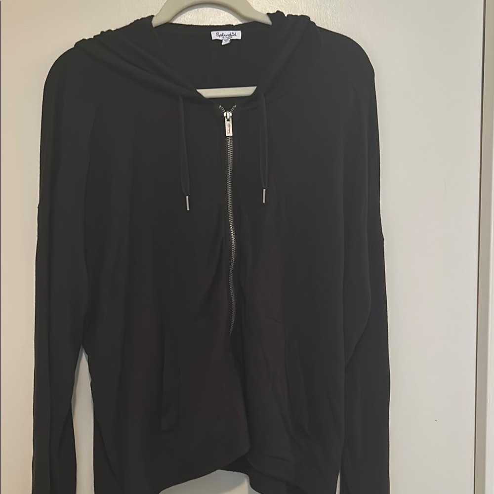 Splendid Charcoal Zip-Up Sweatshirt Jacket